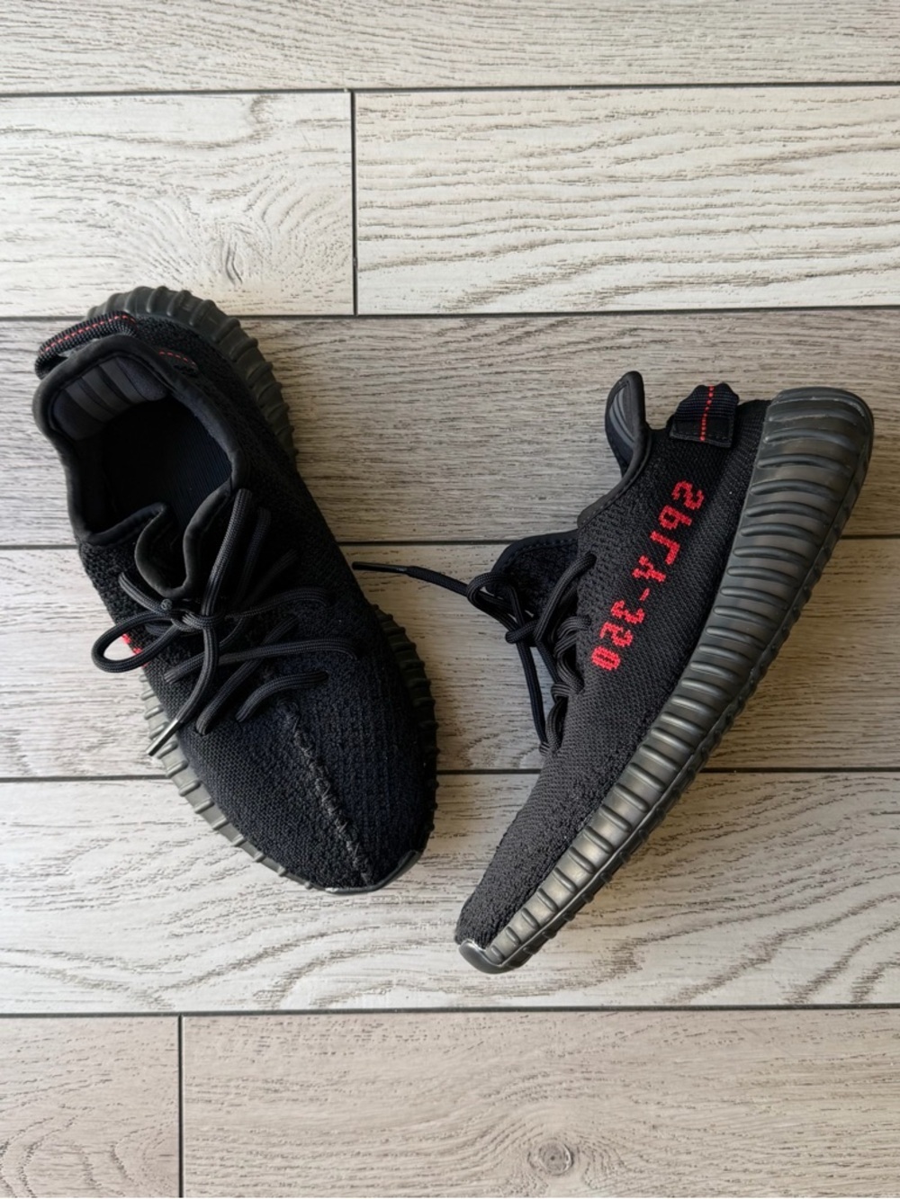 Adidas Yeezy Boost 350 V2 'Bred' Black and Red size 5.5